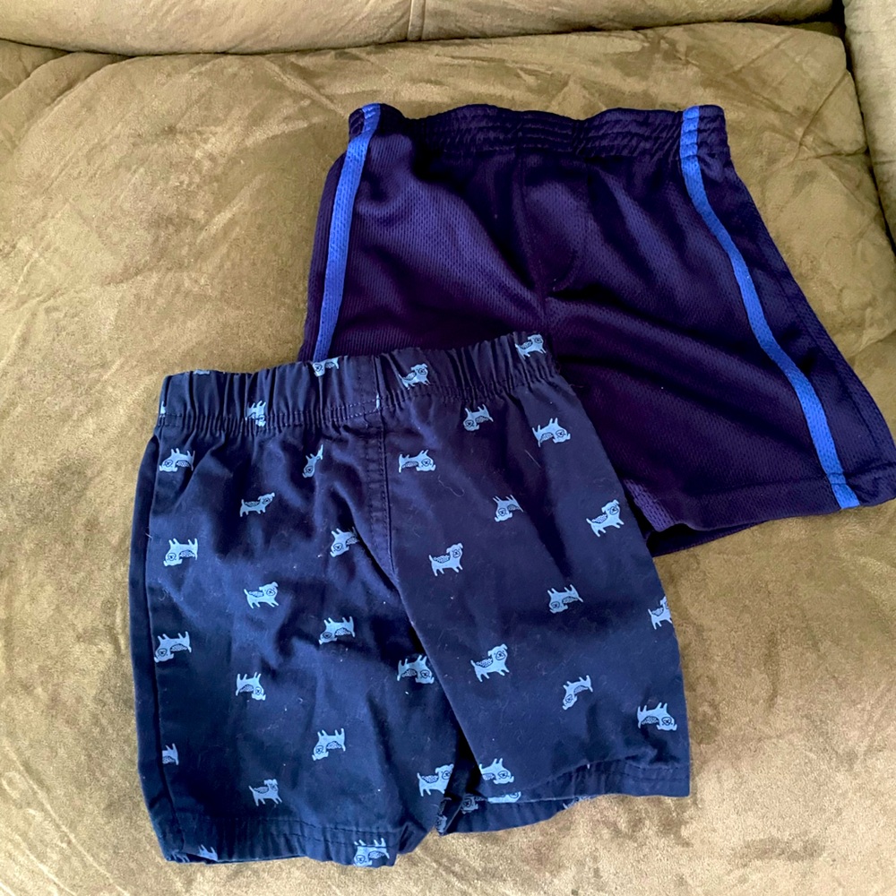 2 pairs boys shorts 18 months